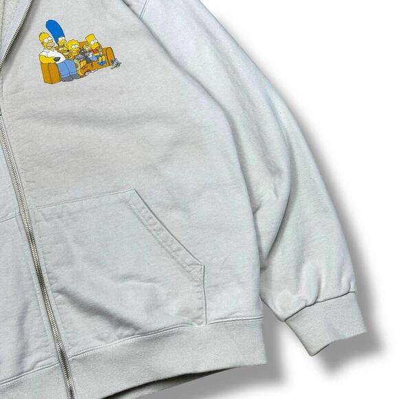 Acme De La Vie x The Simpsons Hoodie Full Zip Light Beige Men’s Size 1 Rare - Picture 7 of 15